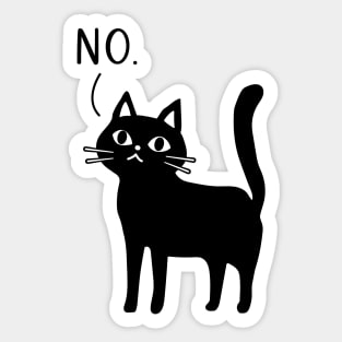 Funny Cat Says No Sticker
